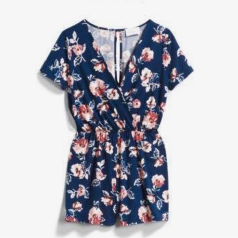 French Grey Pippa Floral Romper